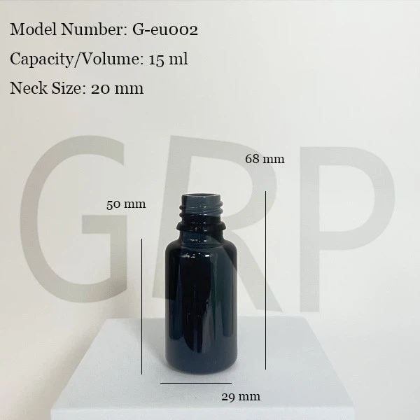 Black European Design Glass Bottle